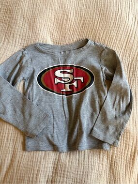 NFL Youth Gray Long-Sleeve Shirt with Red & Gold SF Logo